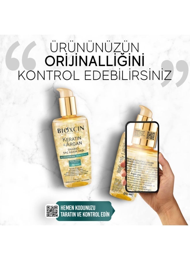 Bioxcin Keratin Argan Repair Hair Oil 150ml for Damaged, Dull Hair - Image 5